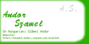 andor szamel business card