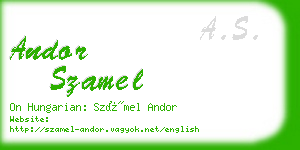 andor szamel business card